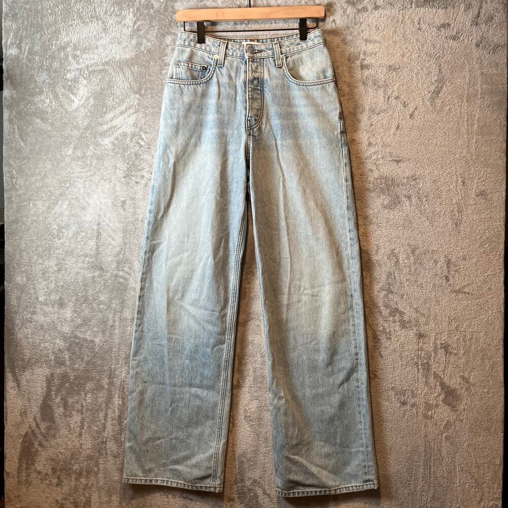 SABLYN Relaxed Straight Leg Jeans Light Wash Size 25 X 32”